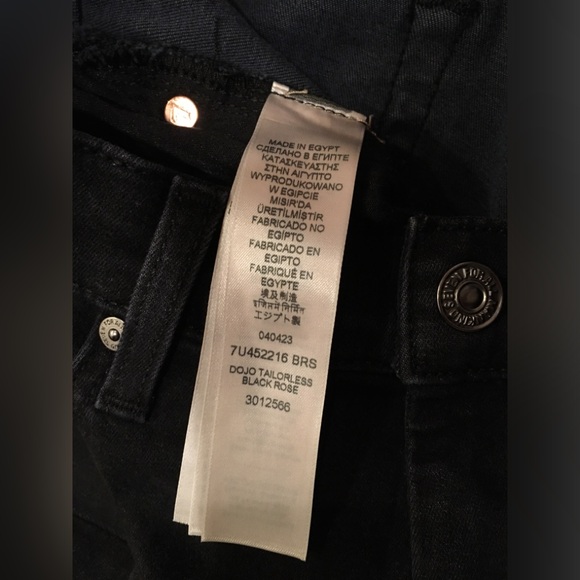 7 for all mankind Dojo black tailorless Jeans - Picture 11 of 16